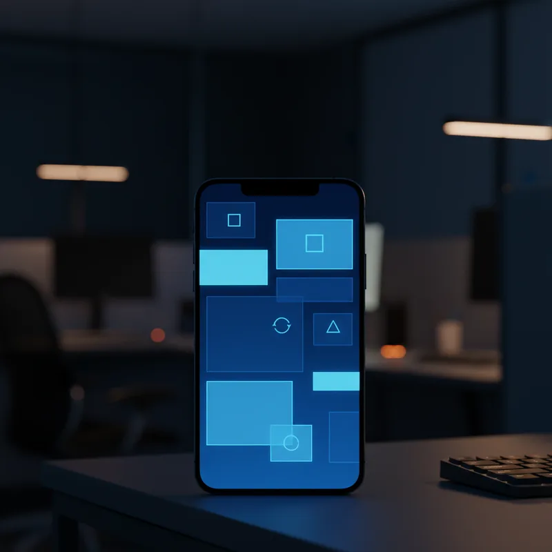 Pantalla con editor de código - Apps