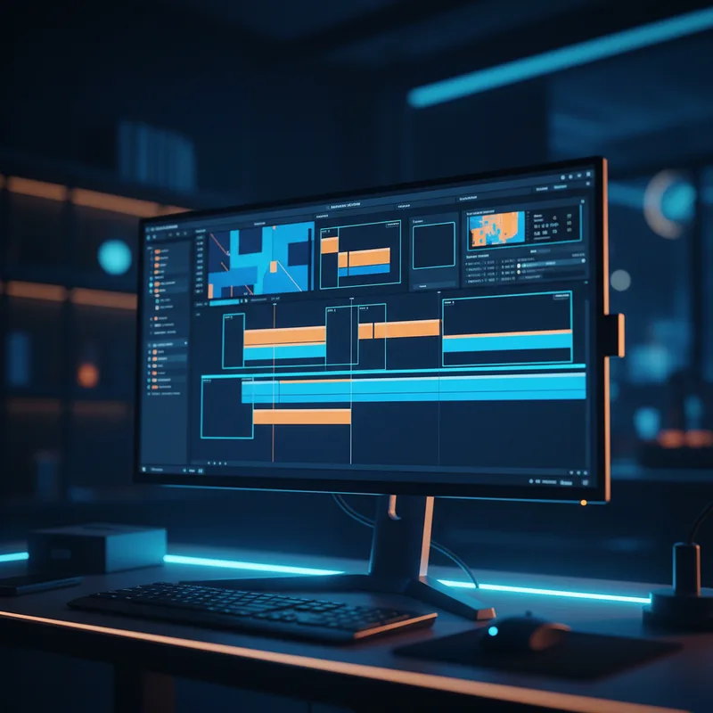 Pantalla con editor de código - Contenido Digital