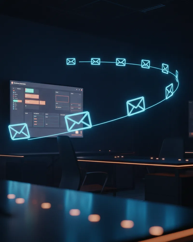 Dispositivos con diseño adaptable sobre un escritorio - Emailing