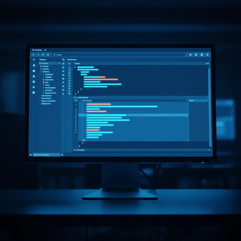 Pantalla con editor de código - Páginas Web