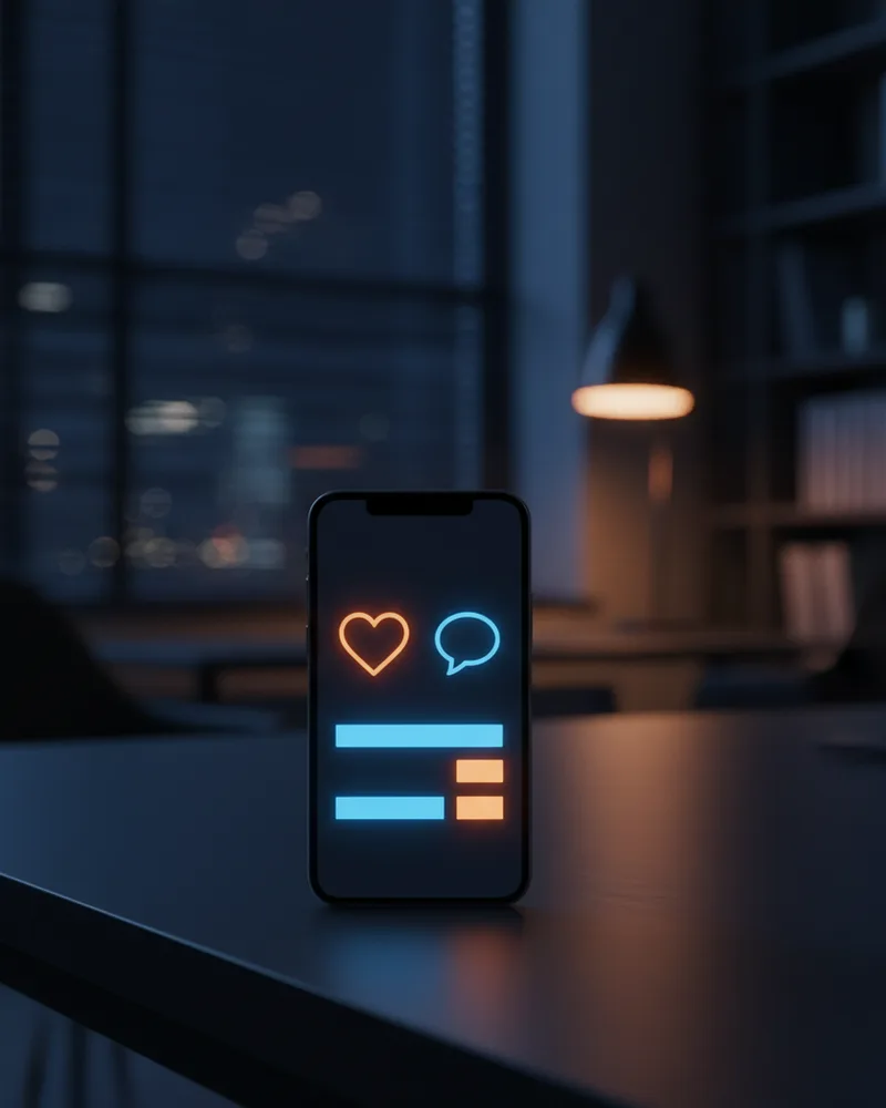 Dispositivos con diseño adaptable sobre un escritorio - Redes Sociales